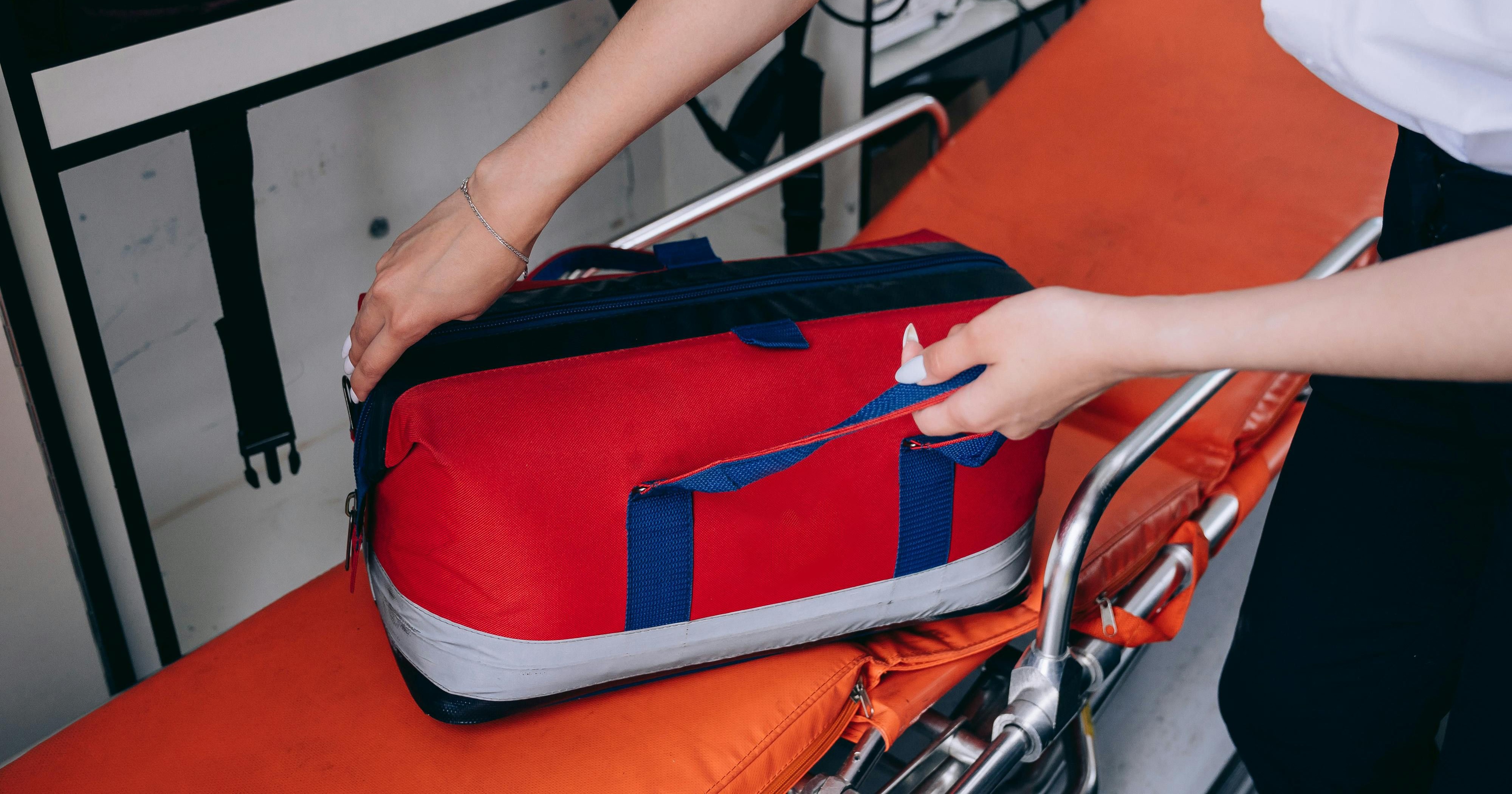 First aid kit ready for workplace emergencies