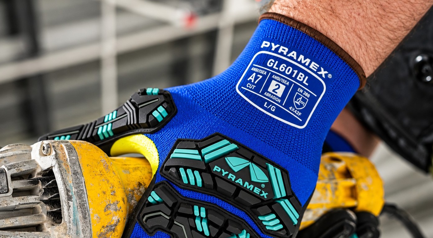 Protective gloves being used on the job